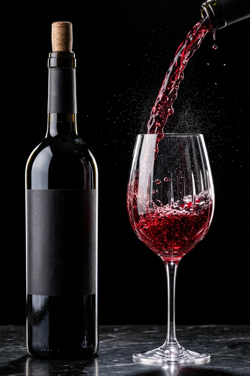 Fotografía de botella de vino para hostelería, Murcia
