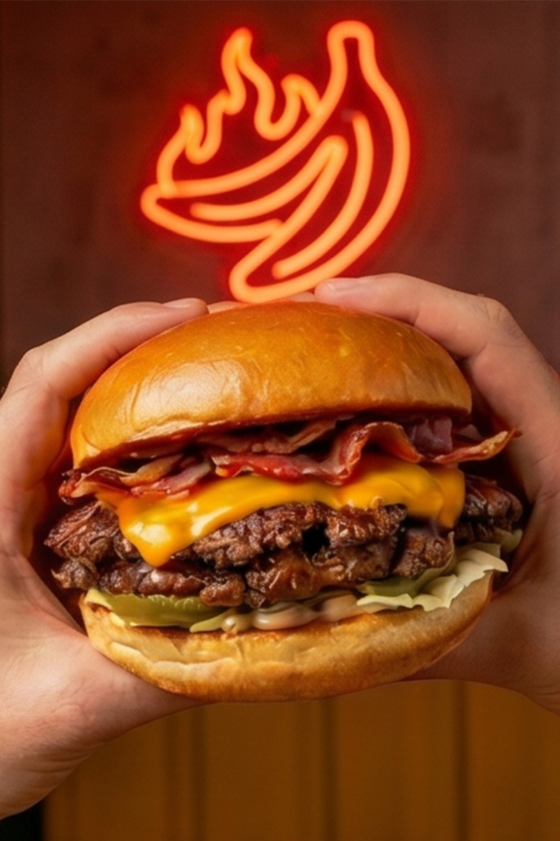 Fotografía gastronómica de hamburguesa, Murcia